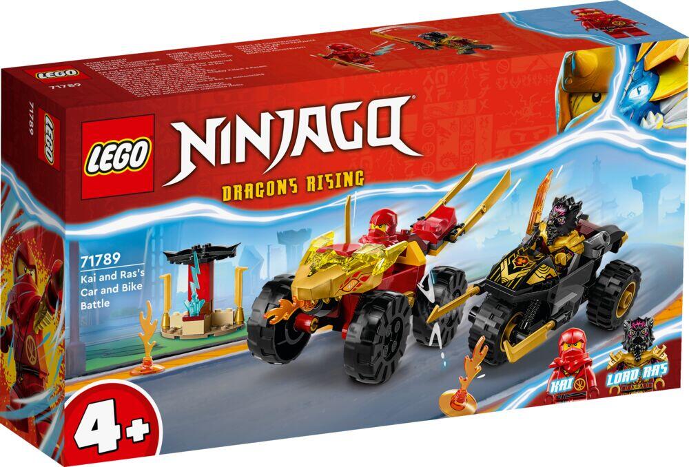 LEGO® NINJAGO® Kai og Ras' bil- og motorsykkeloppgjør 71789