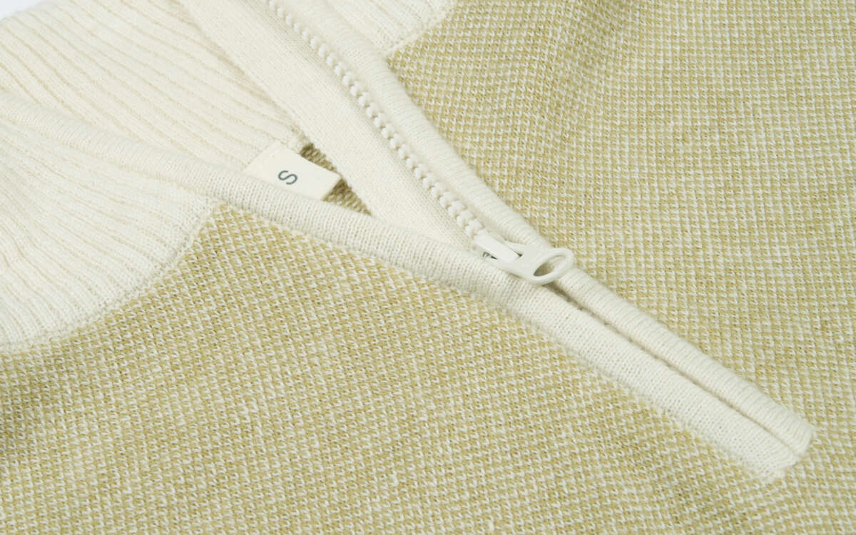Tufte Robin Stitch half-zip ullgenser dame
