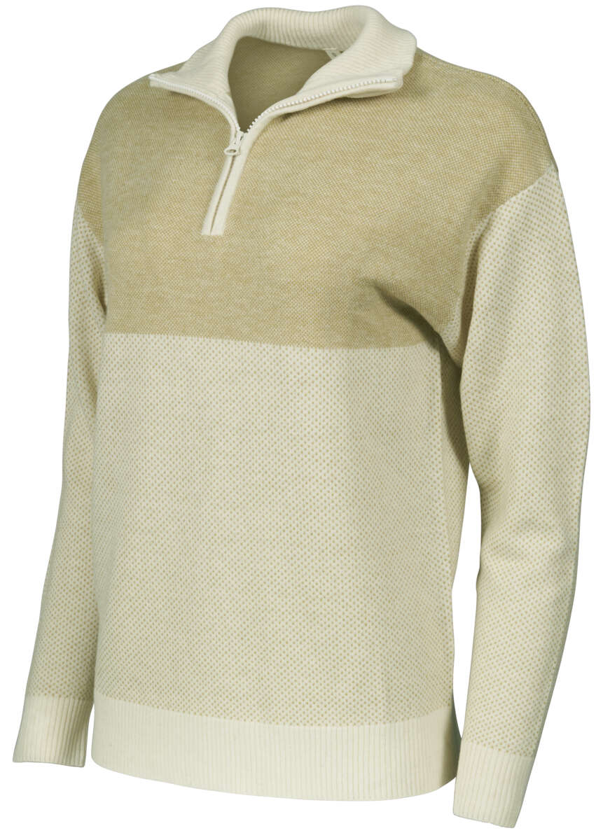 Tufte Robin Stitch half-zip ullgenser dame
