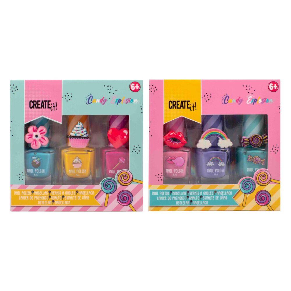CREATE IT! Candy Explosion neglelakk med ring 3pk