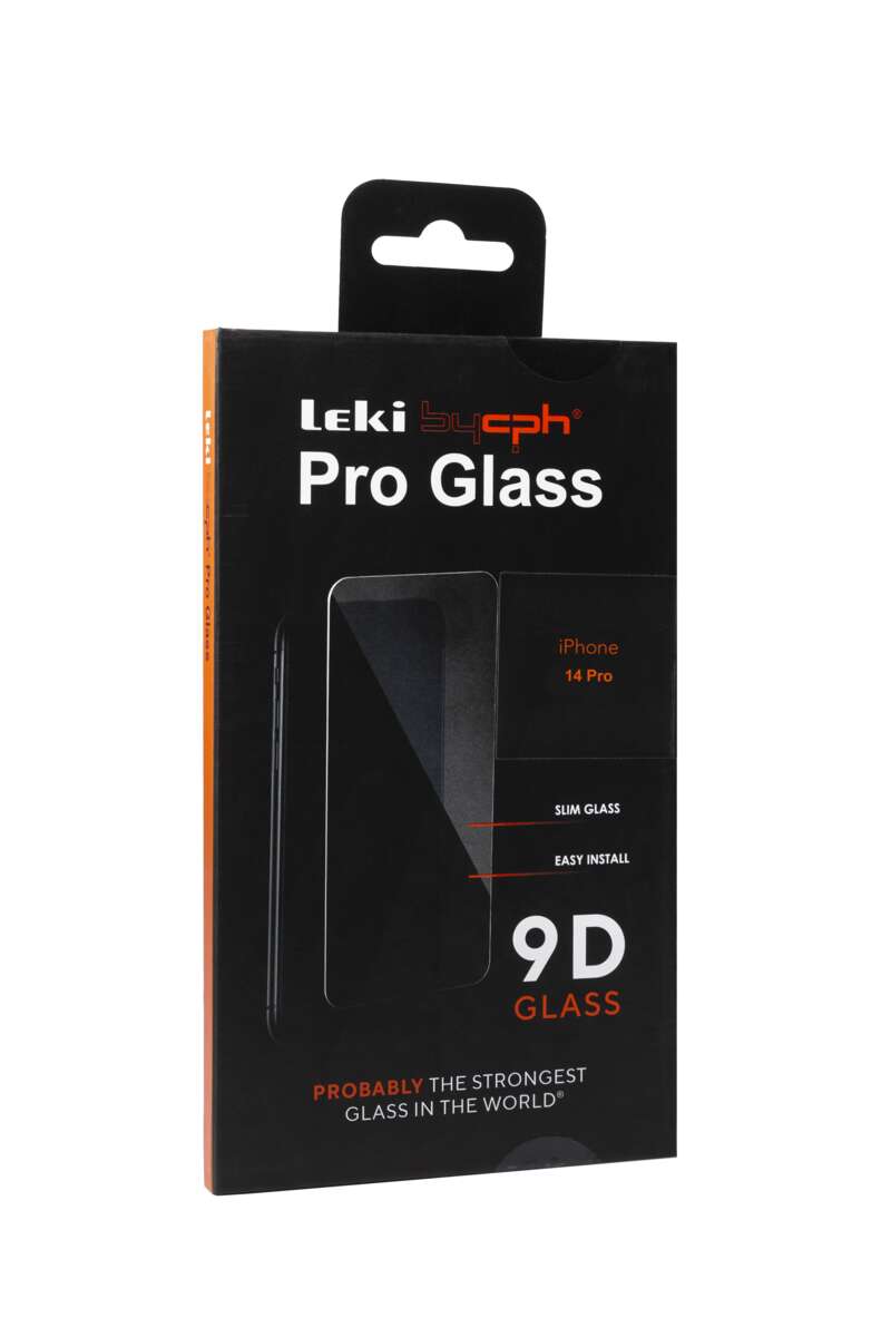 Leki bycph Pro Glass 9D skjermbeskyttelse til iPhone 14 Pro