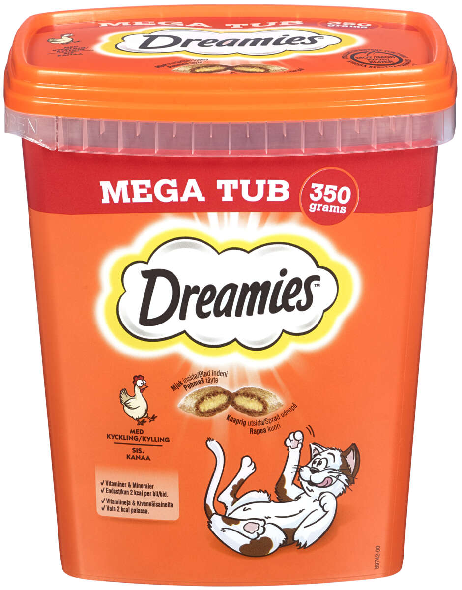 Dreamies Megatub Kylling 350g