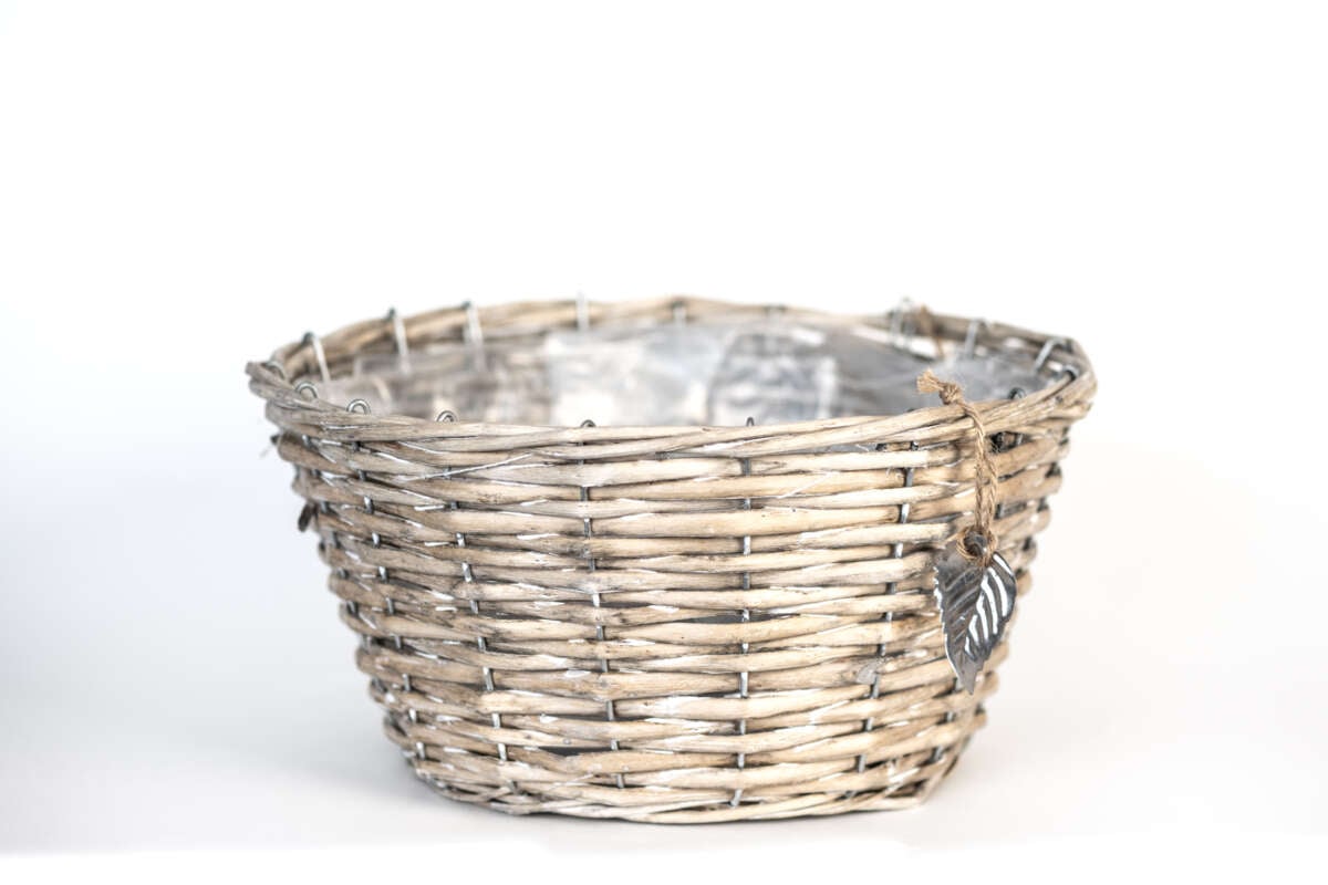 Blomsterpotte i farget keramikk