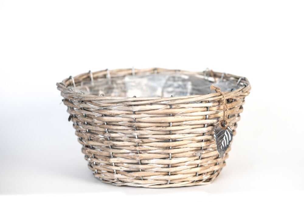 Blomsterpotte i farget keramikk