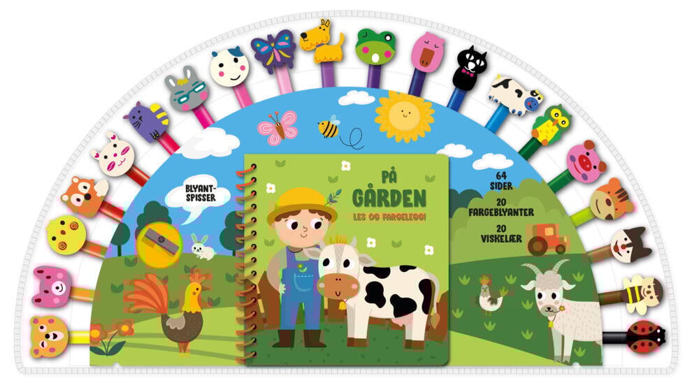 Les og fargelegg: På gården