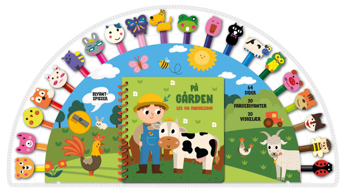 Les og fargelegg: På gården