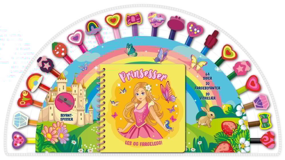 Les og fargelegg: Prinsesser