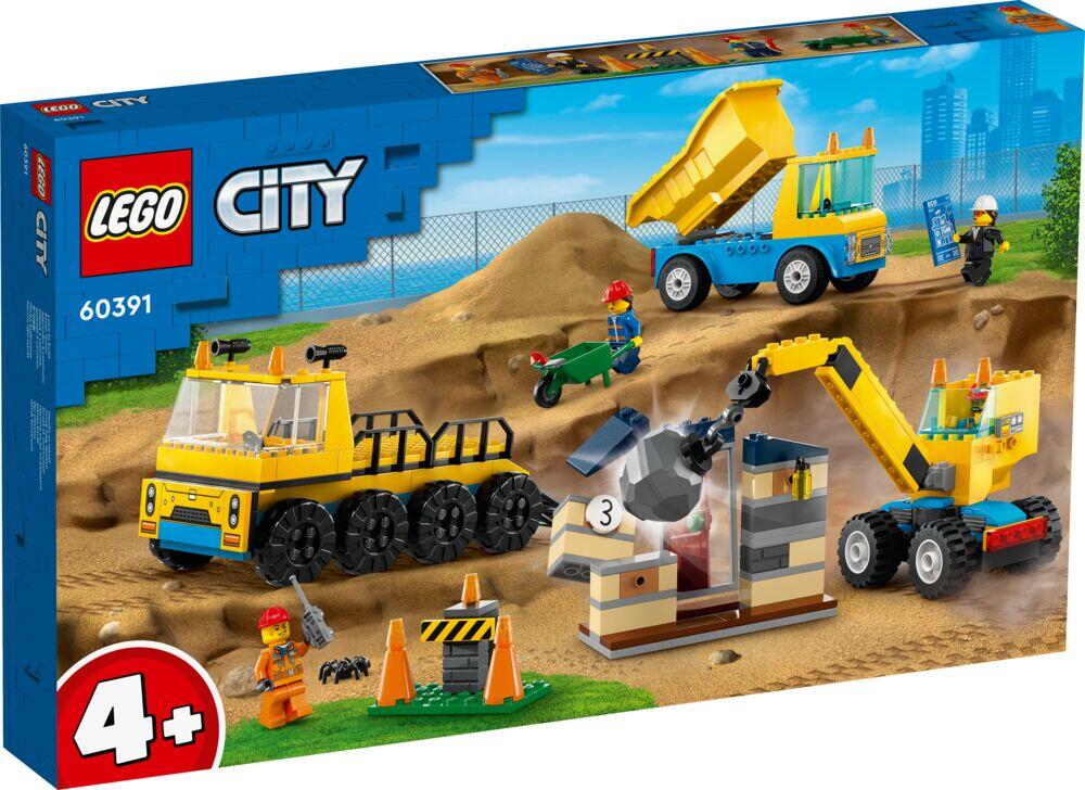 LEGO® City Anleggsmaskiner og kran med rivningskule 60391