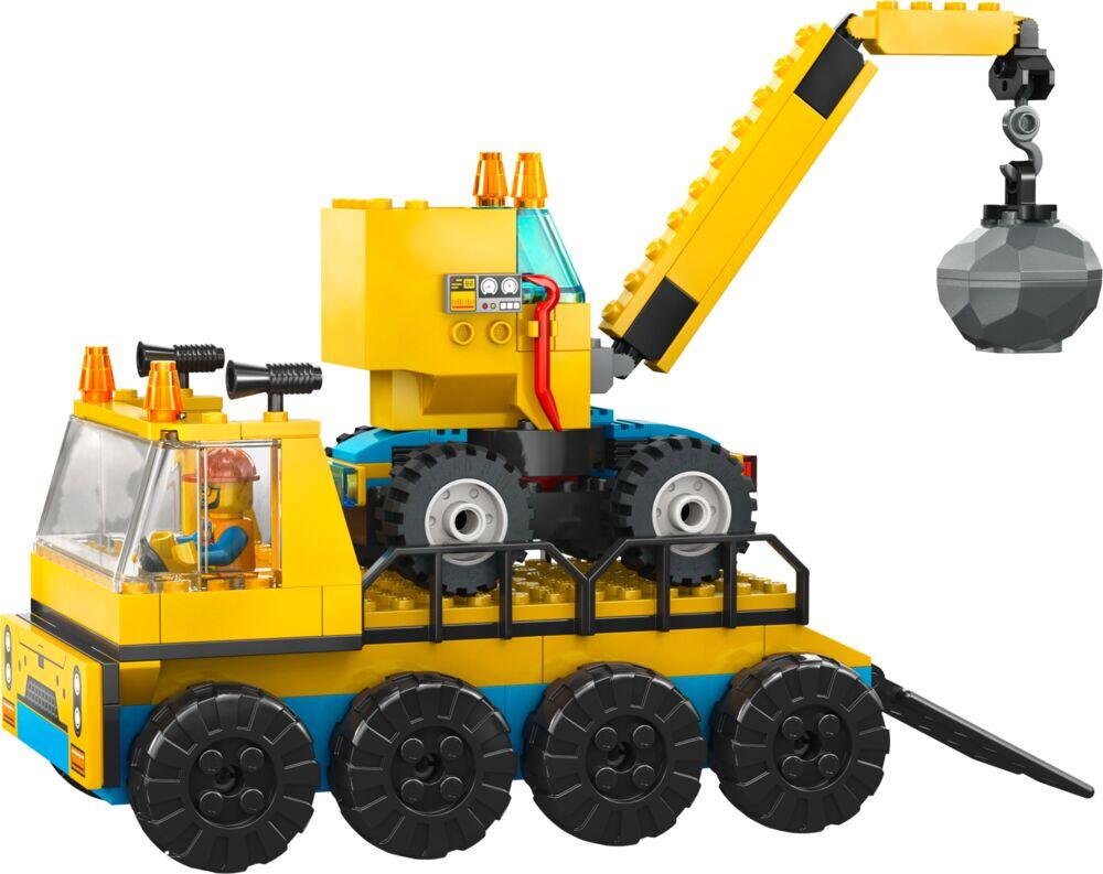 LEGO® City Anleggsmaskiner og kran med rivningskule 60391