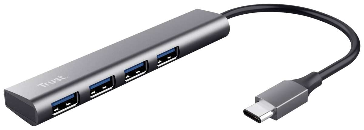 Trust Halyx USB-C til 4 Port USB-A 3.2 Gen1 Hub