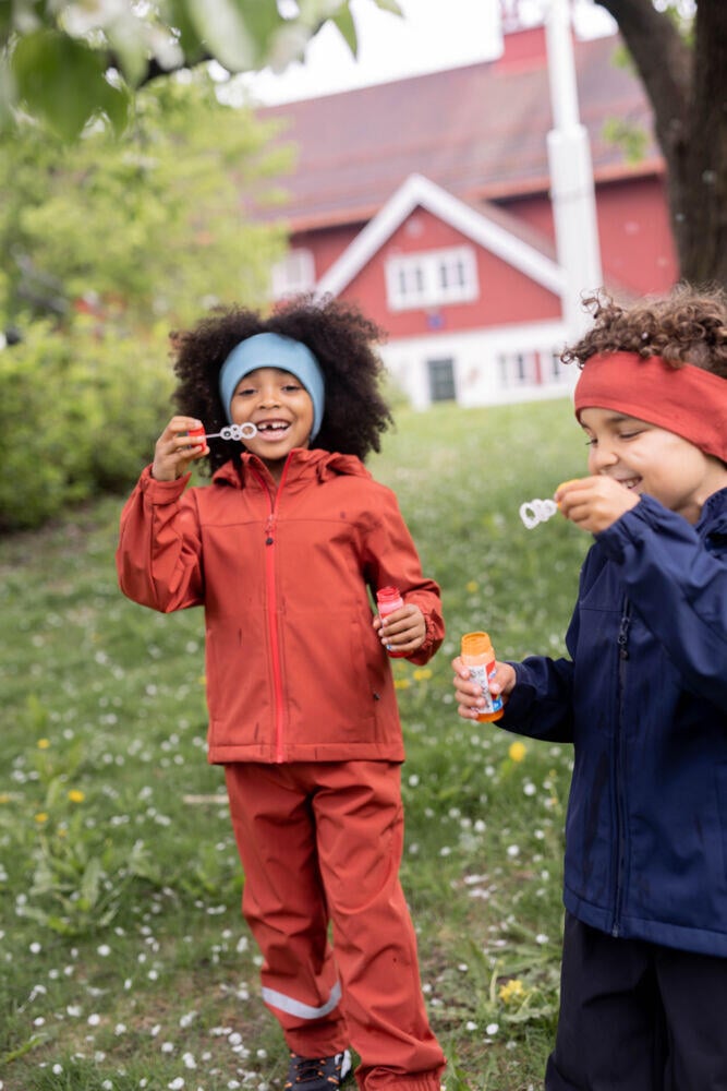 Okidoki Paradis fôret softshellbukse barn