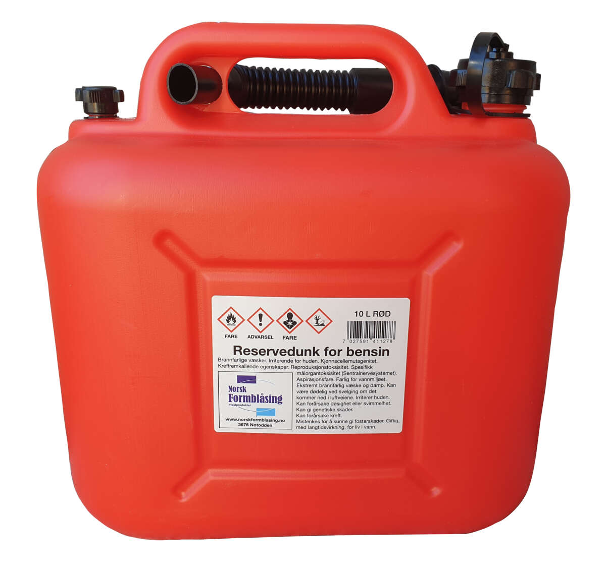 Trio Drivstoffkanne 10L Rød