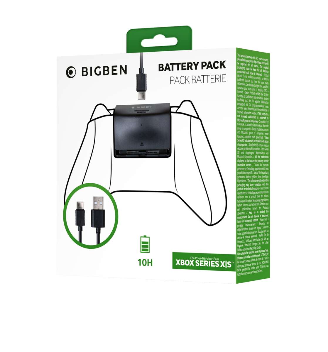 Big Ben Battery Pack oppladbart batteri for Xbox