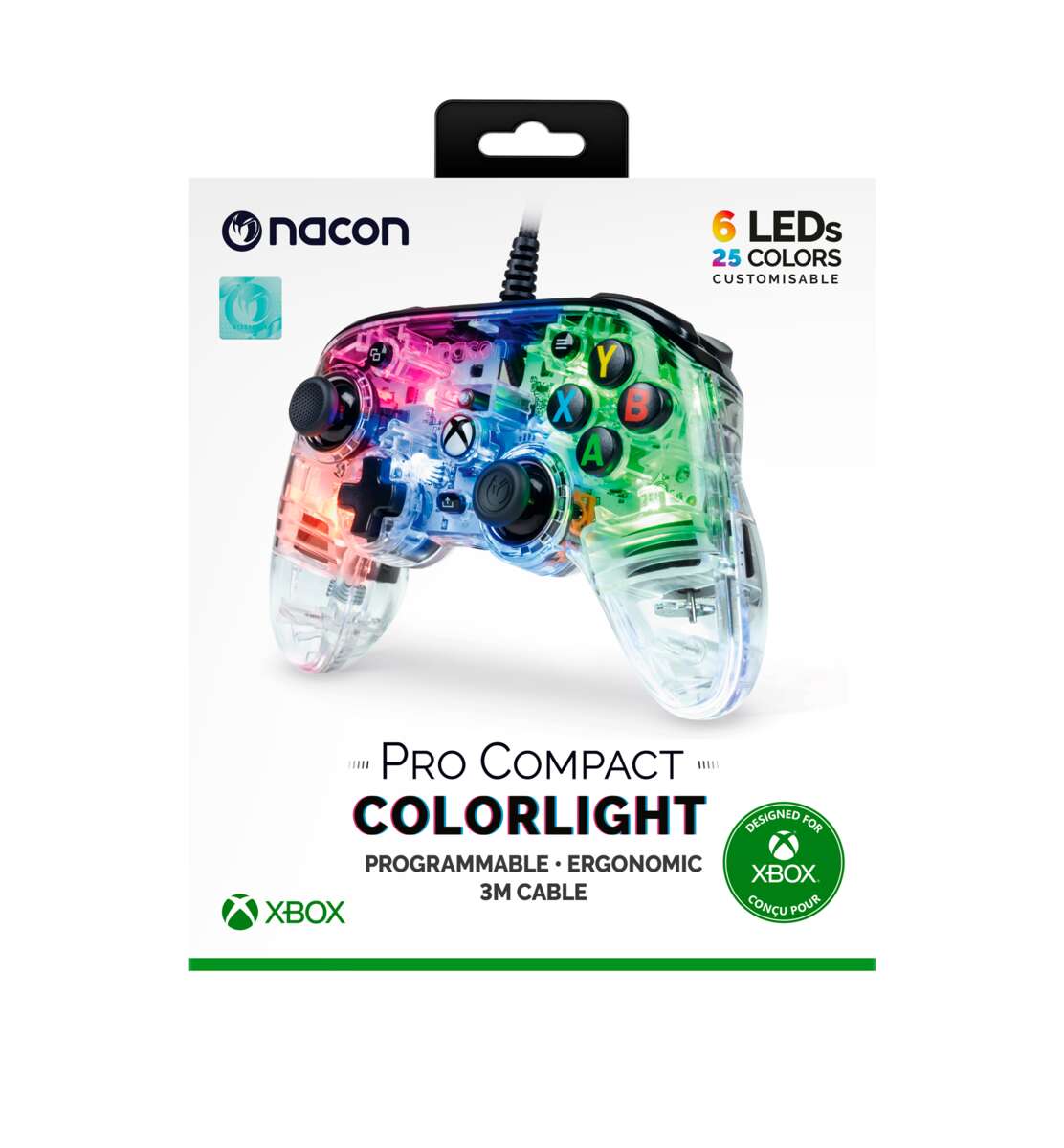 NACON™ Pro Compact Colorlight kontroller til Xbox