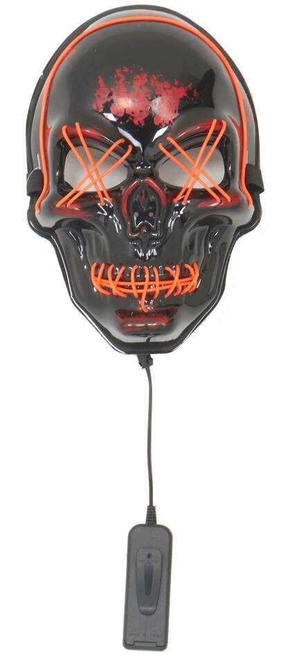 Halloweenmaske med LED-lys
