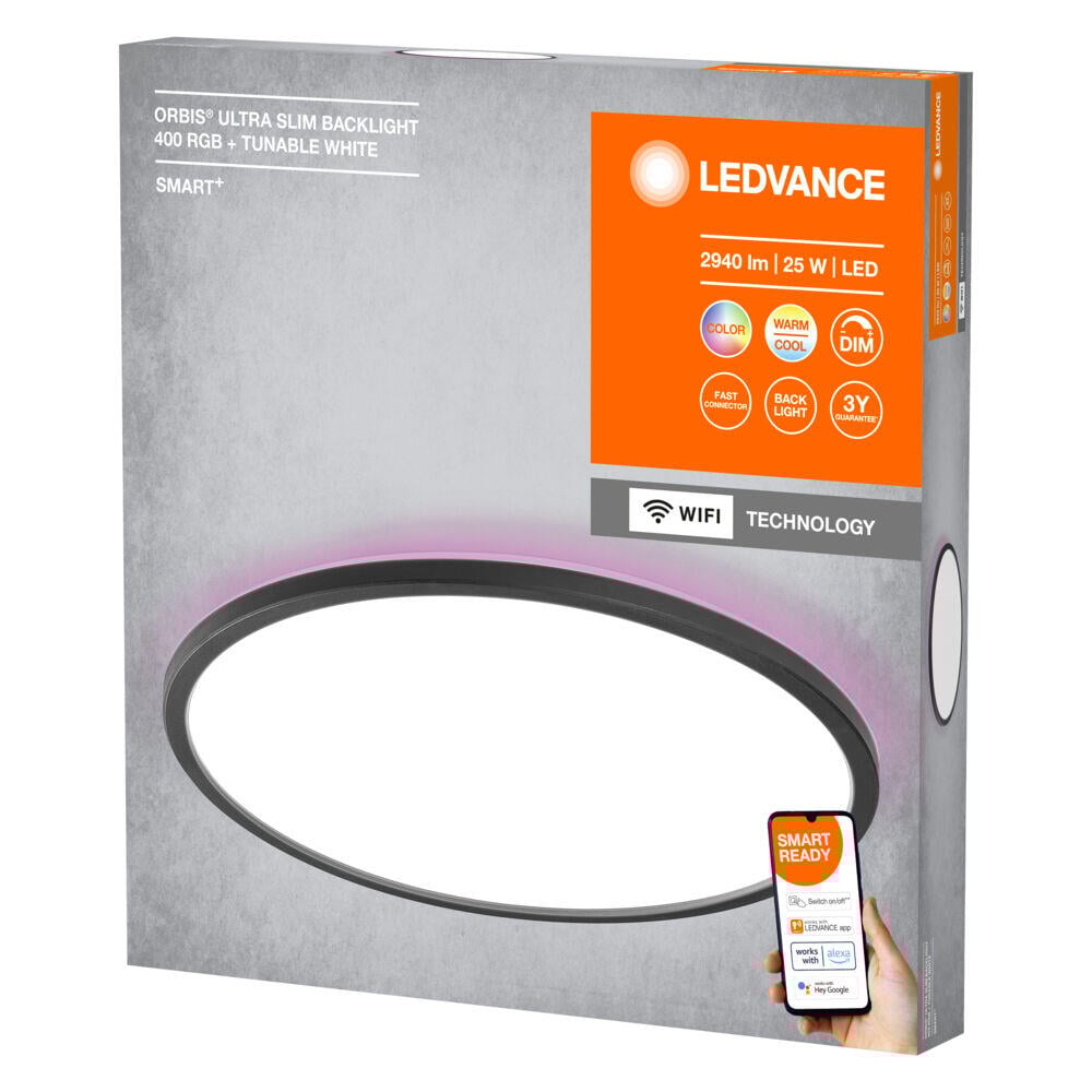 Ledvance Smart+ ORBIS Ultra Slim Backlight Black RGB + TW