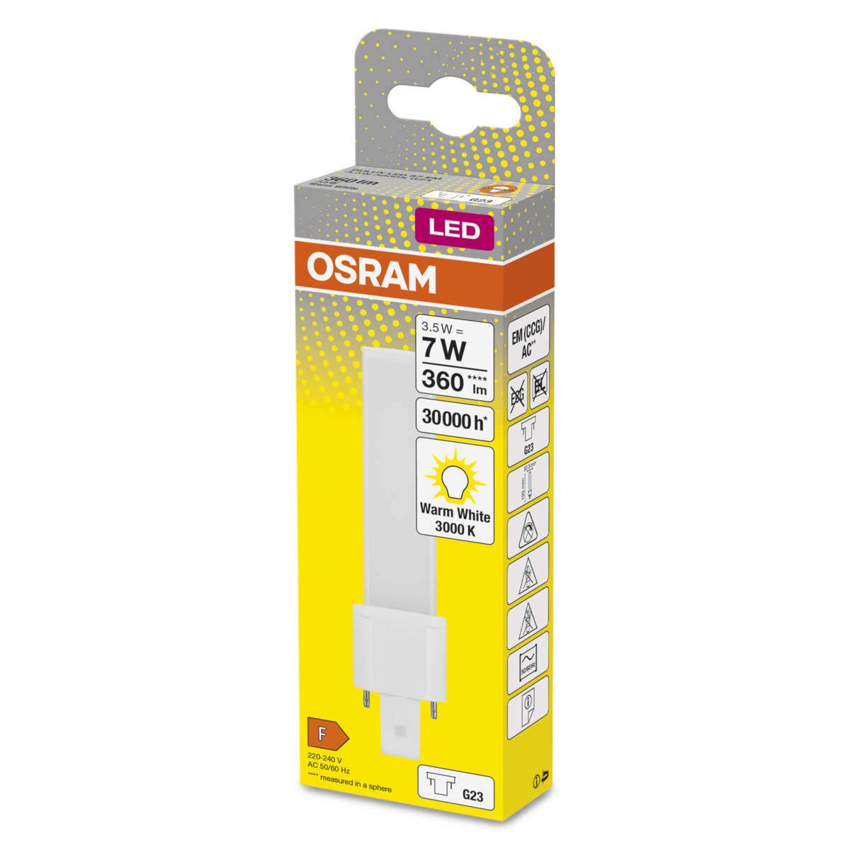 OSRAM DULUX LED S7 EM & AC MAINS 3.5W 830 G23