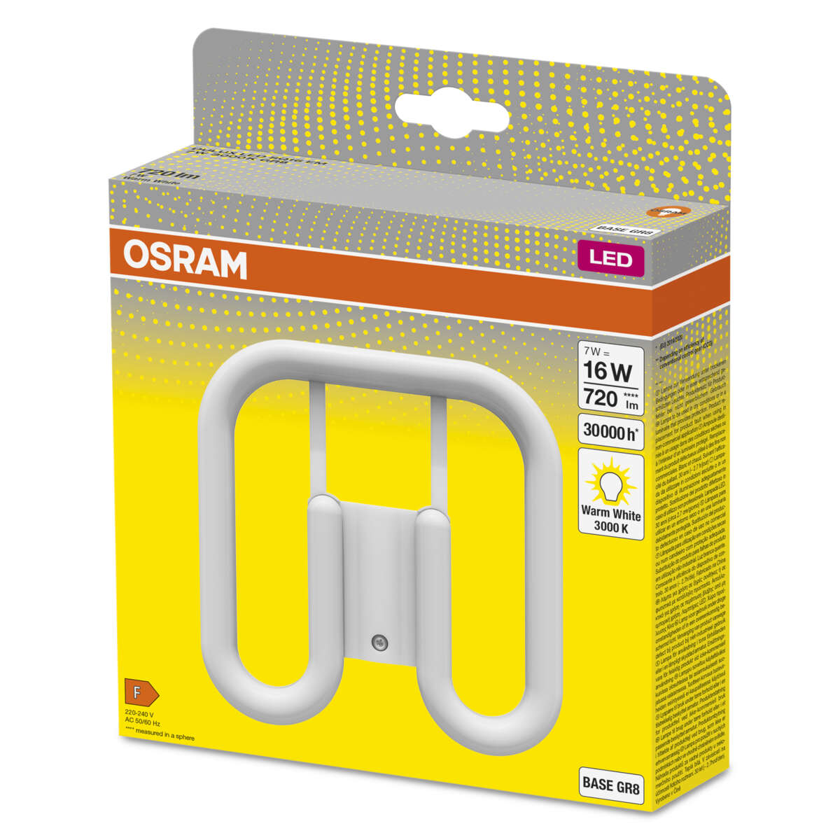 OSRAM DULUX LED SQ16 EM & AC MAINS 7W 830 GR8