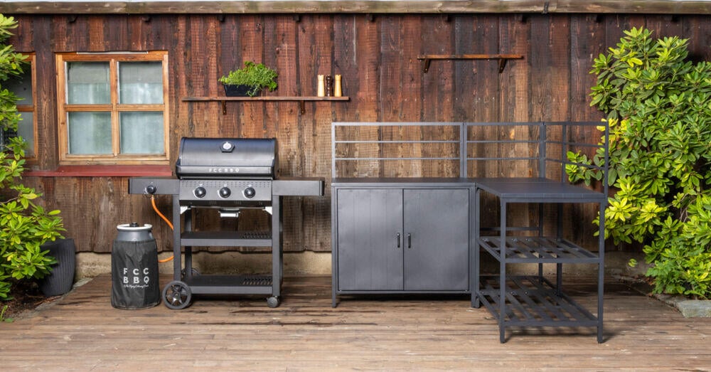 FCC utekjøkken modul 3 hylleseksjon 100 cm