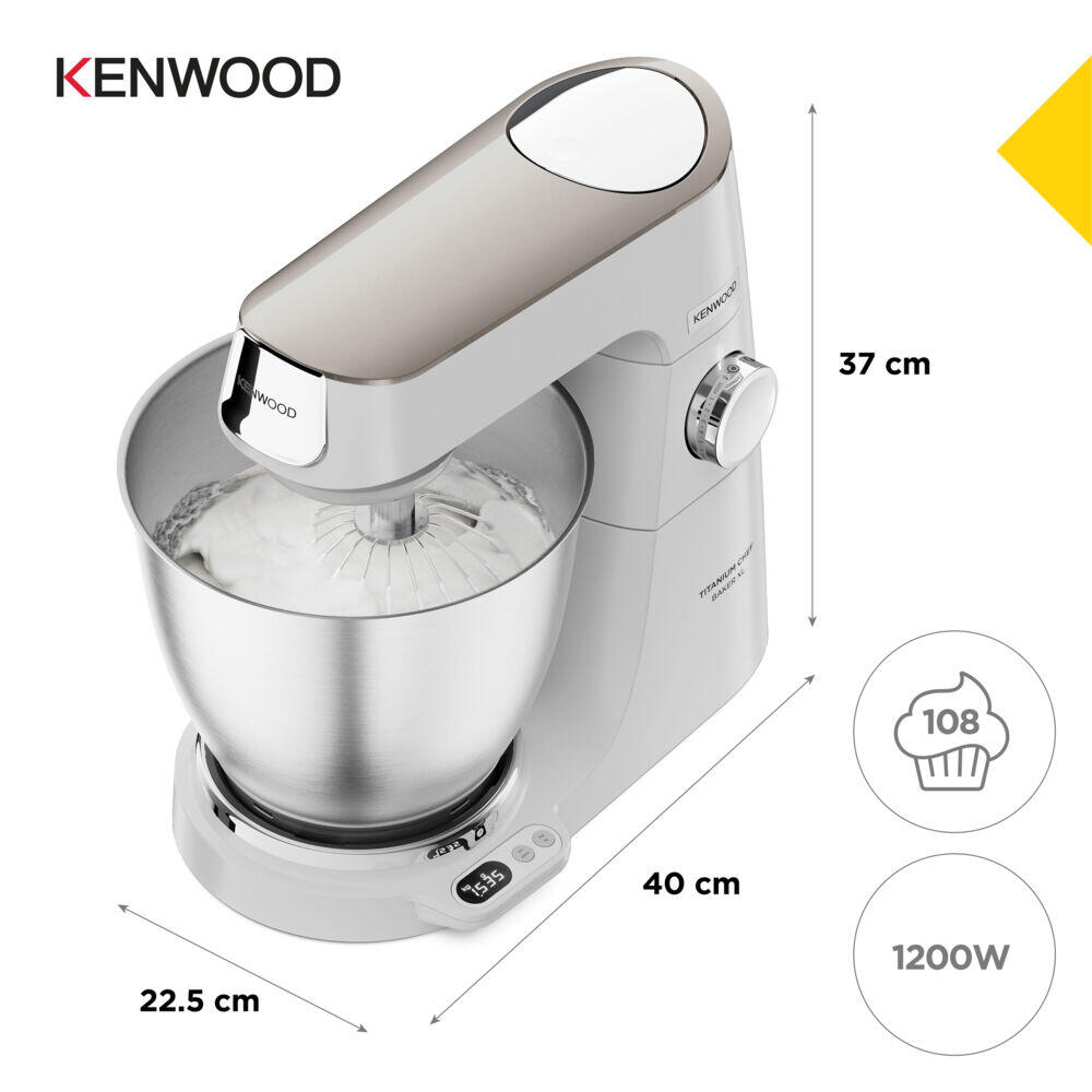 Kenwood KVL65.001WH Titanium Chef Baker kjøkkenmaskin
