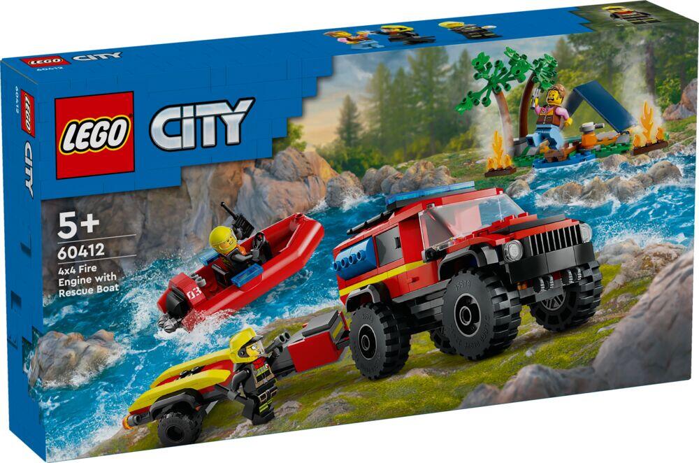 LEGO® City Firehjulsdrevet brannbil med redningsbåt 60412