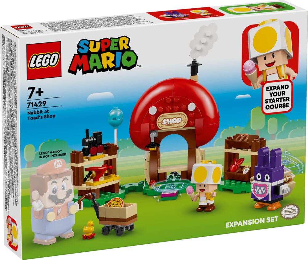 LEGO® Super Mario™ Ekstrabanesettet Nabbit besøker Toads butikk 71429