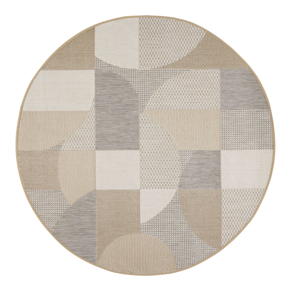 Praga gråbeige Ø200 uteteppe