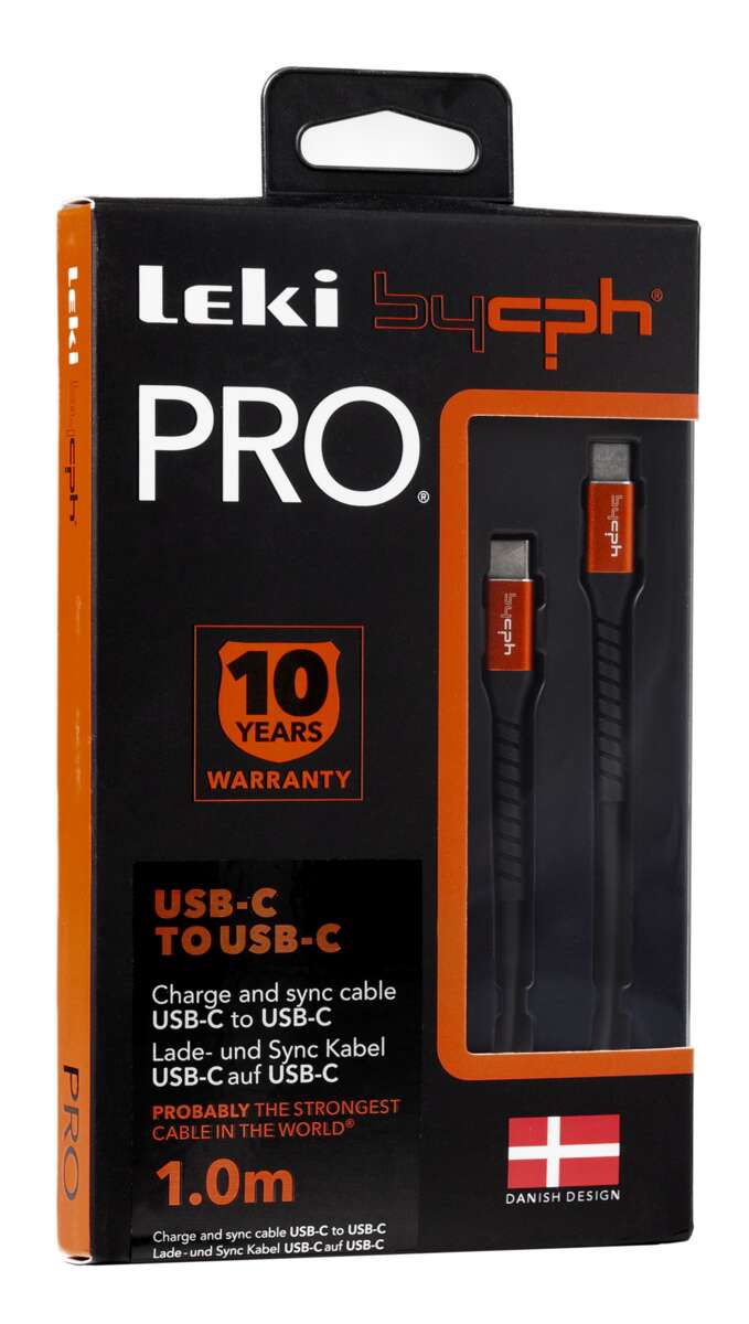 Leki bycph PRO USB-C til USB-C ladekabel 1 M