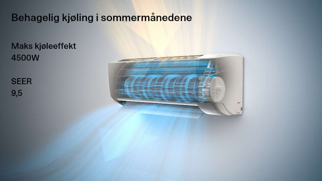 Mill Compact Pro WiFi varmepumpe 5200W, ferdig montert