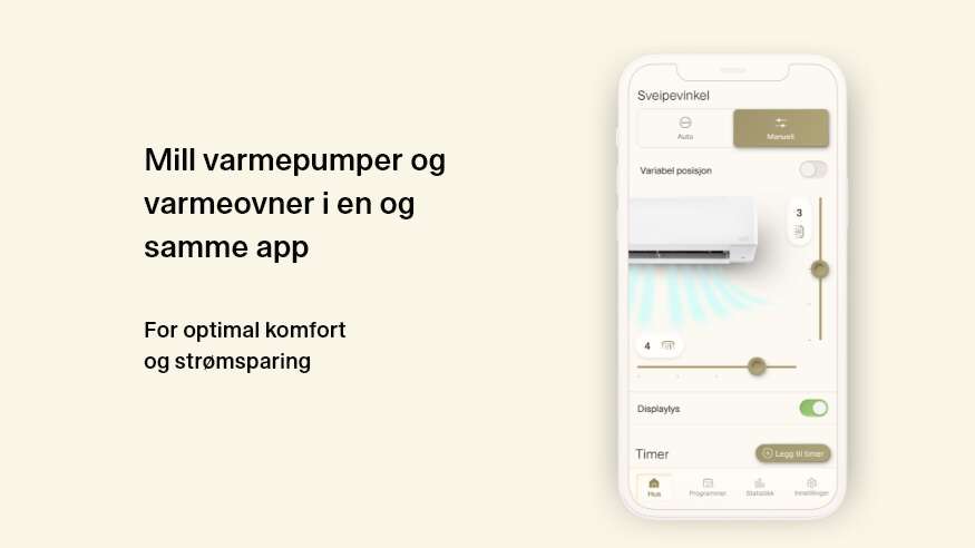 Mill Compact Pro WiFi varmepumpe 5200W, ferdig montert