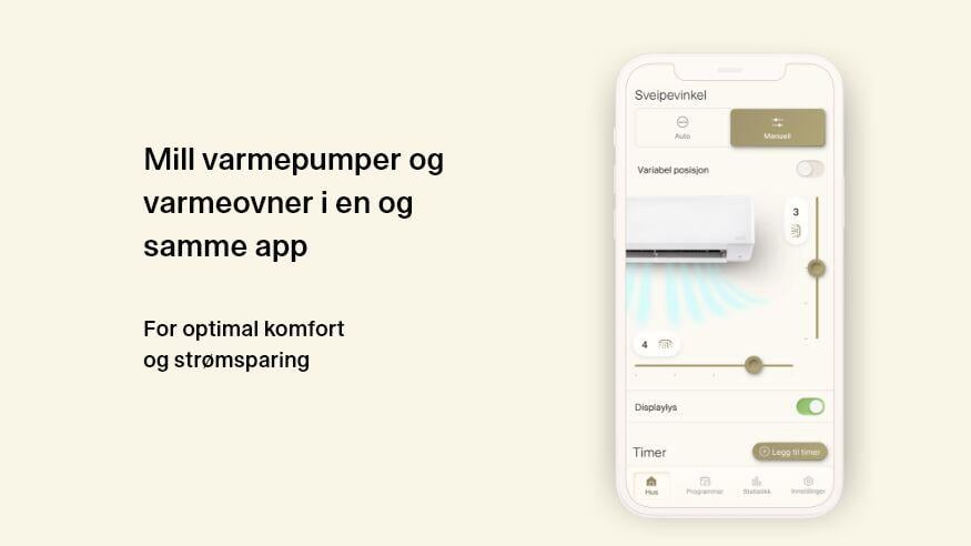 Mill Compact Pro WiFi varmepumpe 5200W, ferdig montert