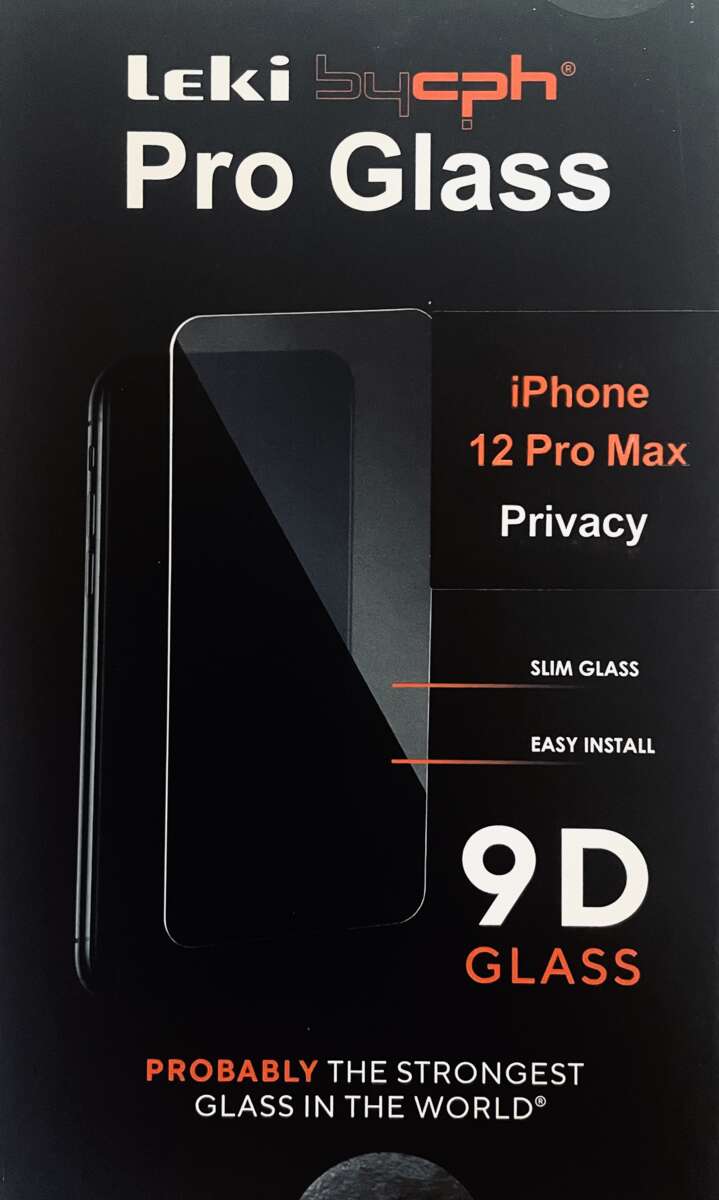 Leki bycph Privacy Pro Glass skjermbeskytter til iPhone 12 Pro Max