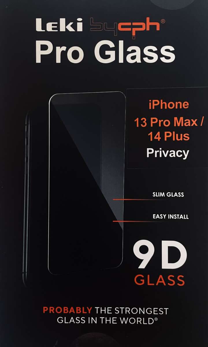 Leki bycph Privacy Pro Glass skjermbeskytter til iPhone 13 Pro Max/14 Plus