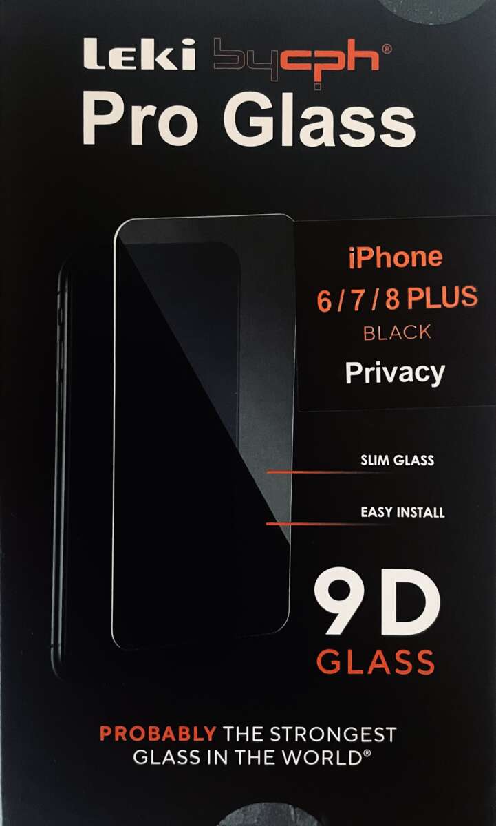 Leki bycph Privacy Pro Glass skjermbeskytter til iPhone 6/7/8 Plus Black