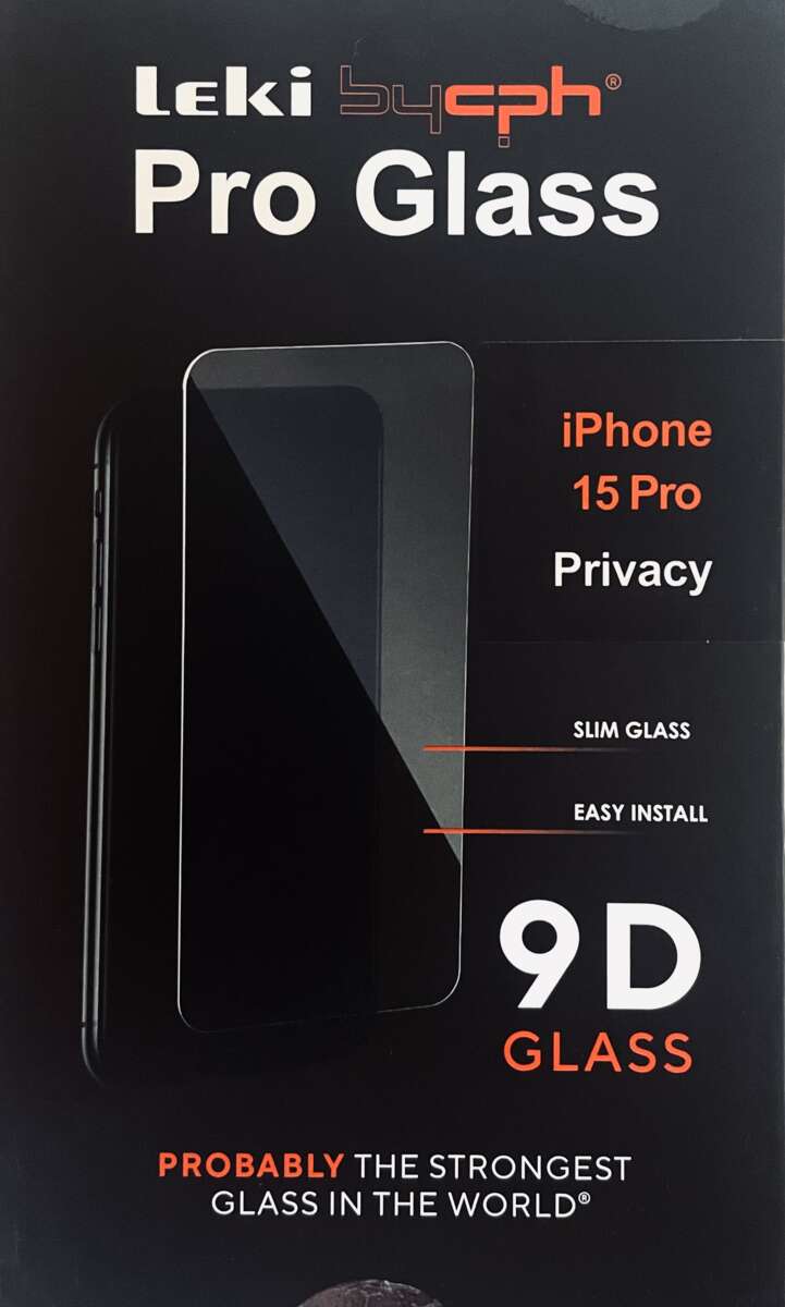Leki bycph Privacy Pro Glass skjermbeskytter til iPhone 15 Pro