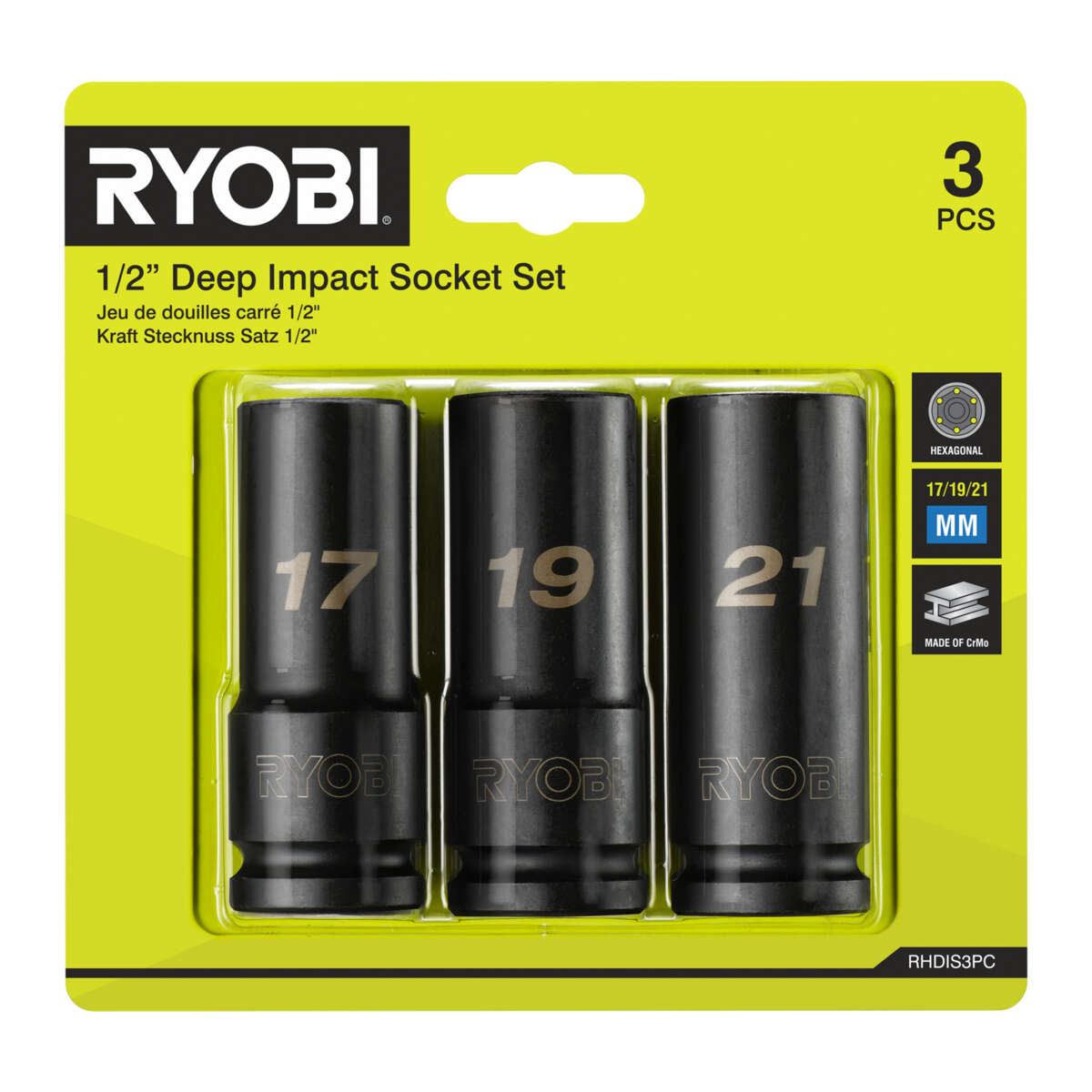 Ryobi slaghylser 3 pk