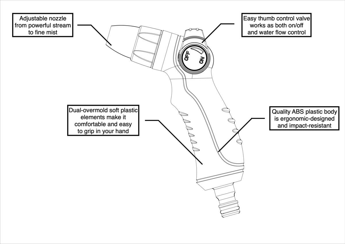 Odle strålepistol med 4 deler