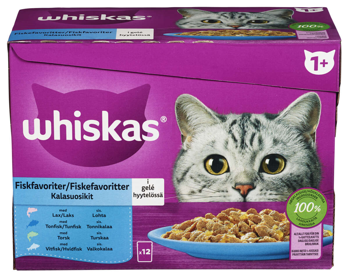 Whiskas® Fiskefavoritter 1+ 12x85g