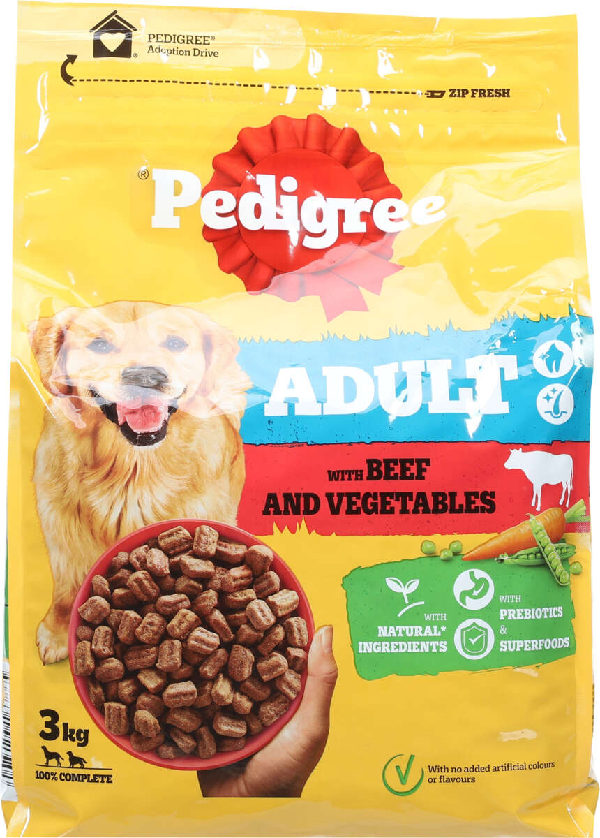 Pedigree Adult Okse/Grønnsaker 3kg