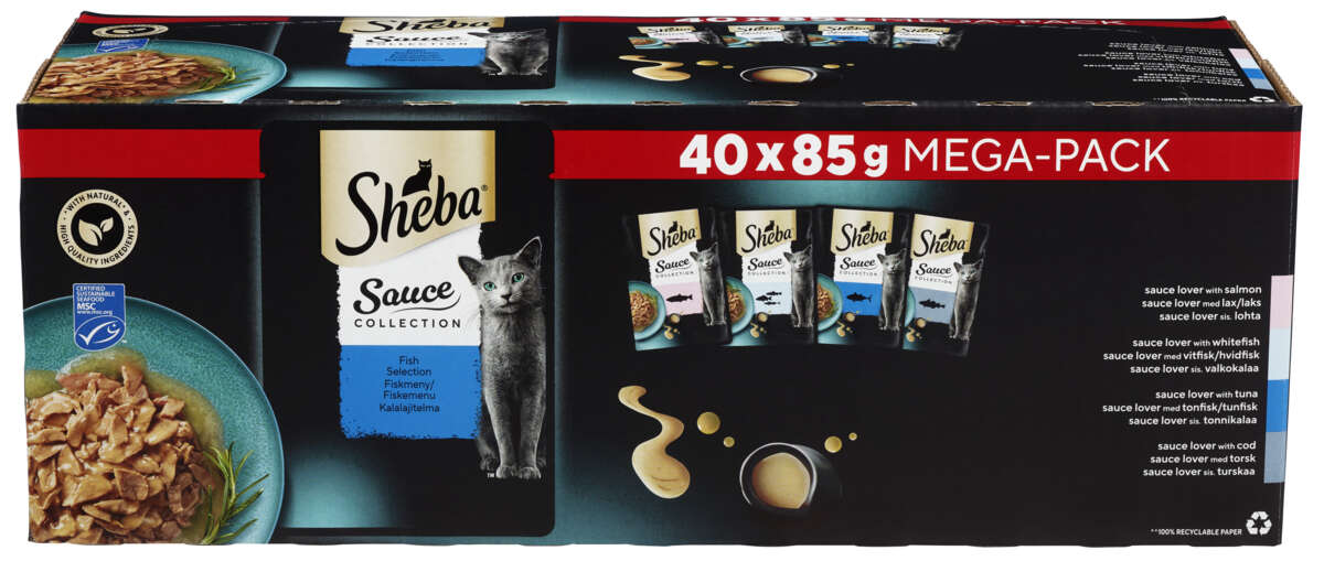 Sheba Sauce Collection Fisk 3,4kg