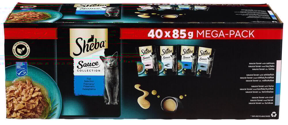Sheba Sauce Collection Fisk 3,4kg