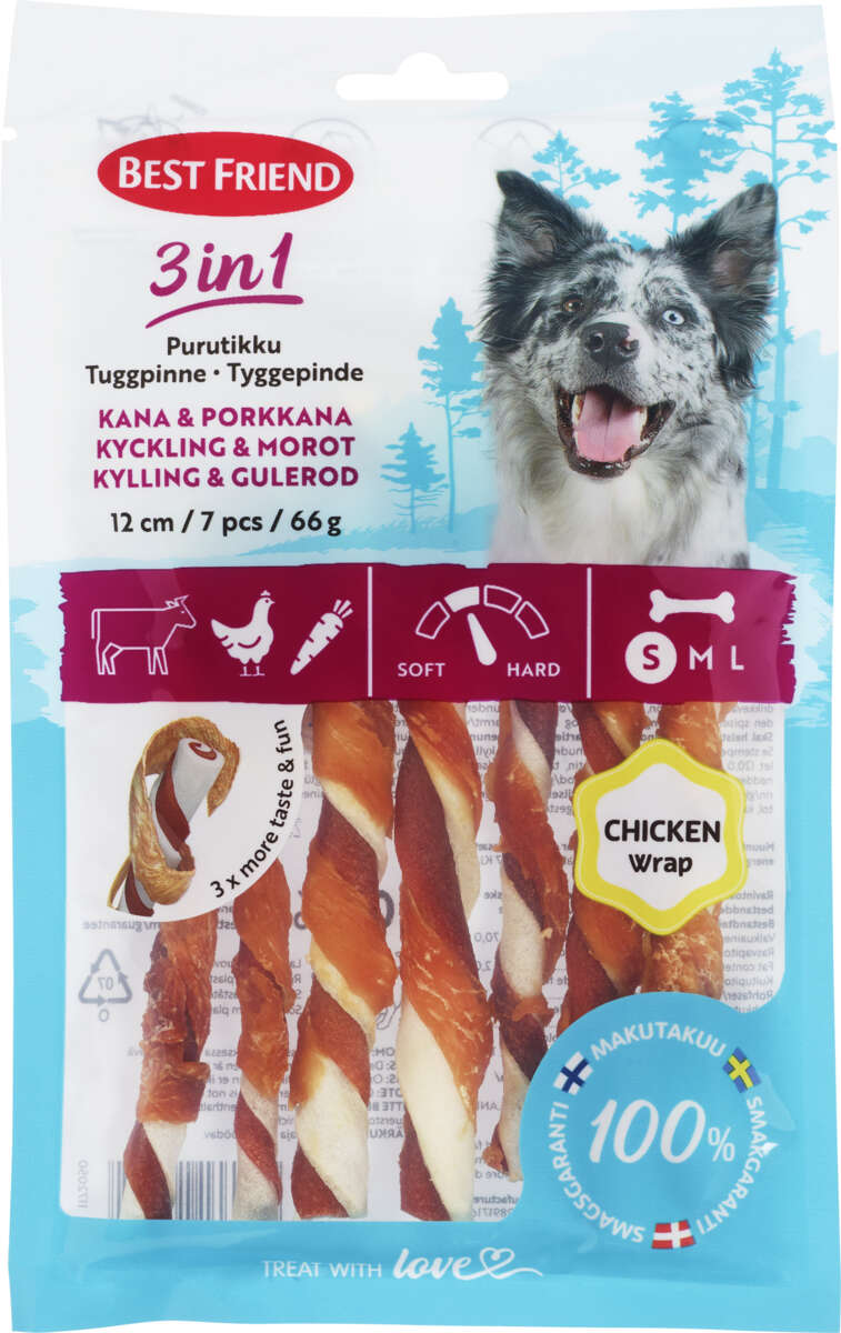 Best Friend 3in1 Tyggerulle Kylling 7stk