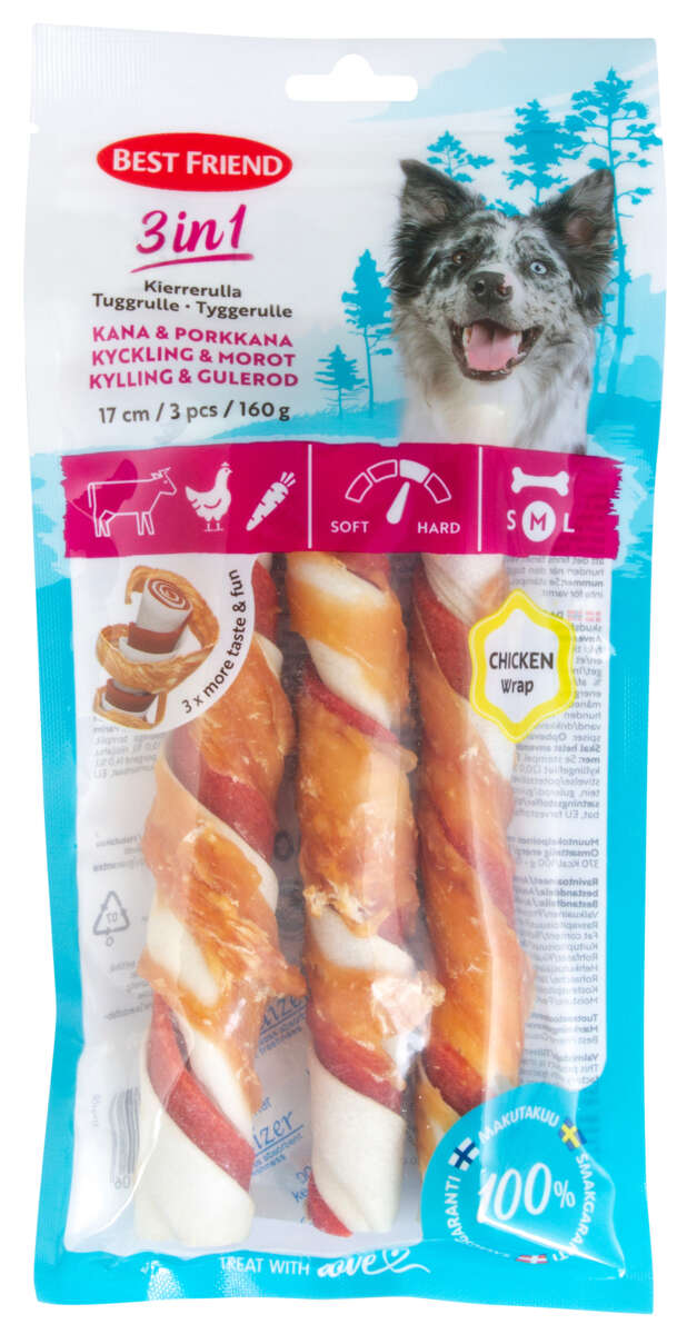 Best Friend 3in1 Tyggerulle Kylling 3stk