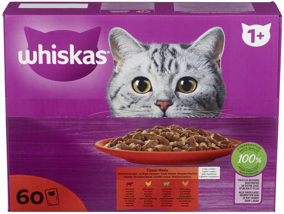 Whiskas® Klassiske Måltider 1+ 60x85g
