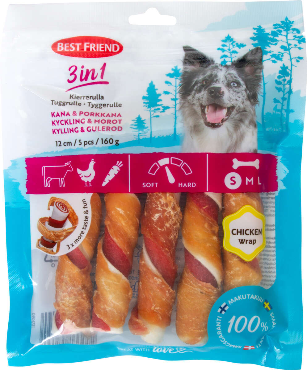 Best Friend 3in1 Tyggerulle Kylling 5stk