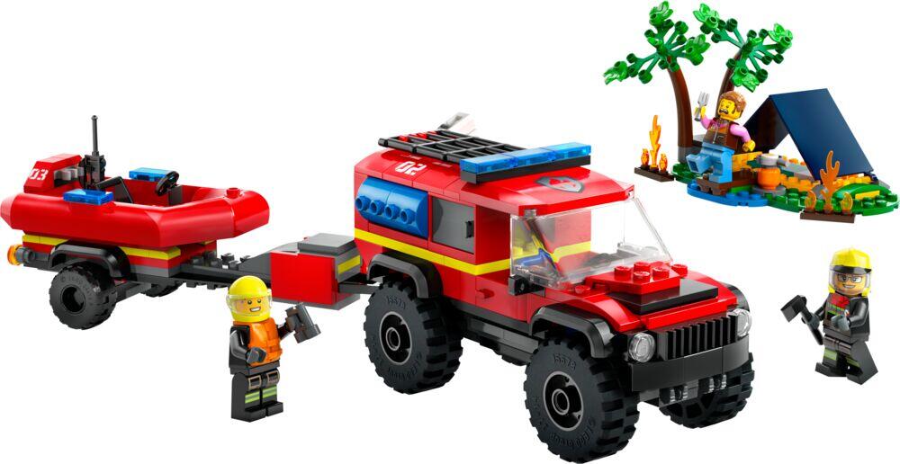 LEGO® City Firehjulsdrevet brannbil med redningsbåt 60412