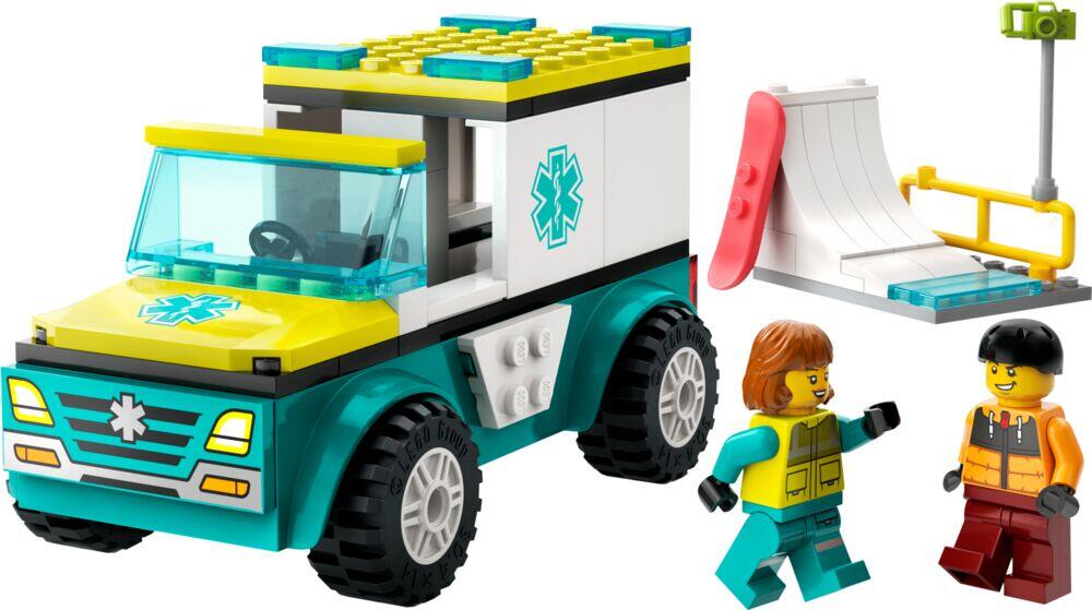 LEGO® City Ambulanse og snøbrettkjører 60403