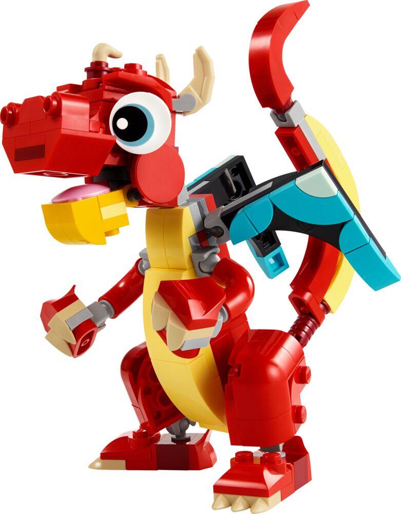 LEGO® Creator Rød drage. 3-i-1 lekesett med dyr 31145