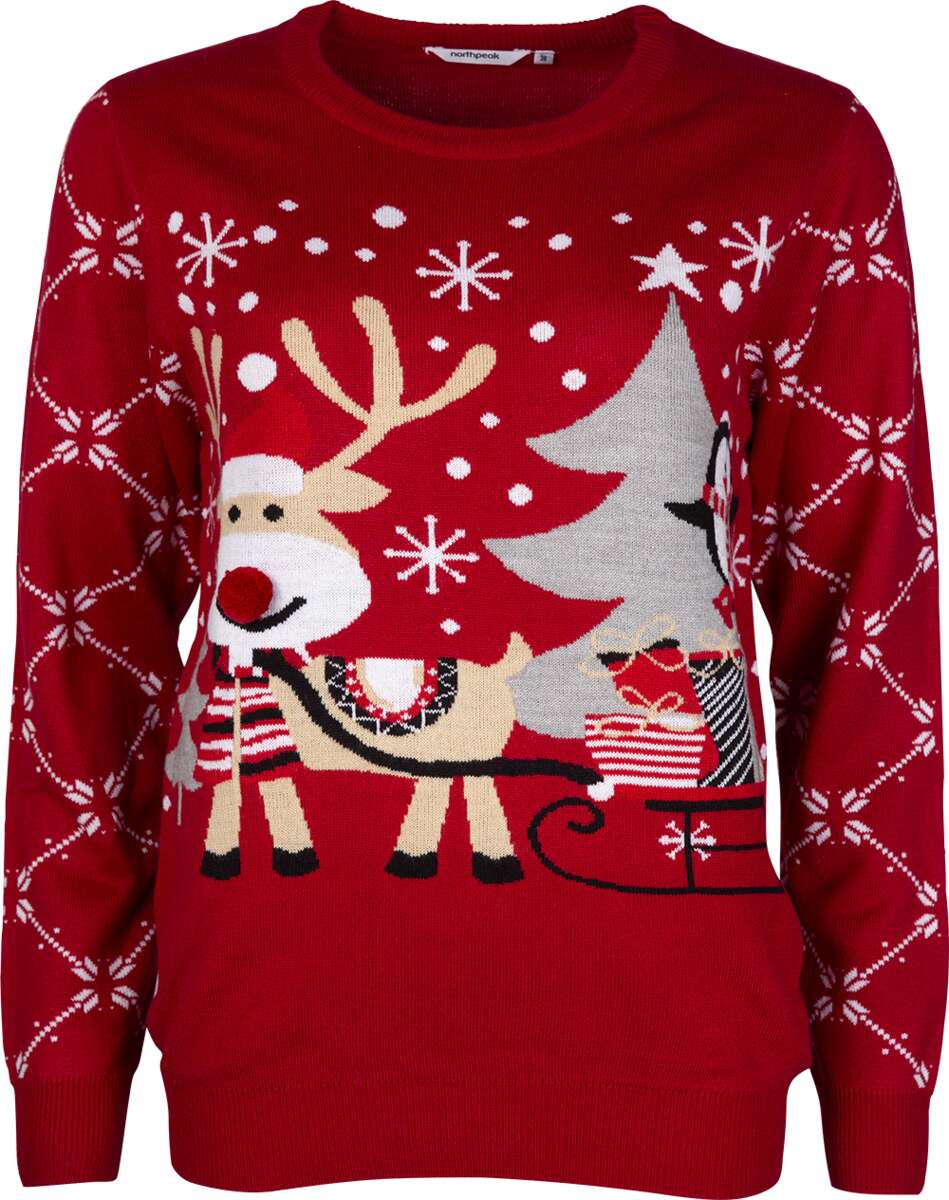 Northpeak Snømann julegenser dame