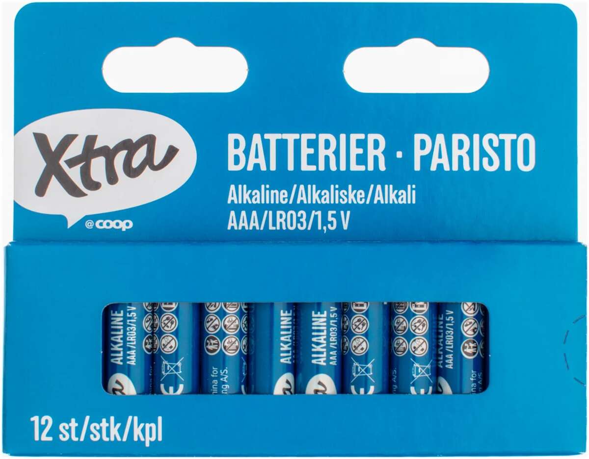 Xtra AAA batterier 12pk